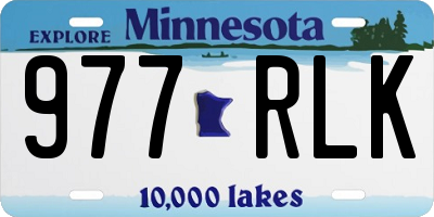 MN license plate 977RLK