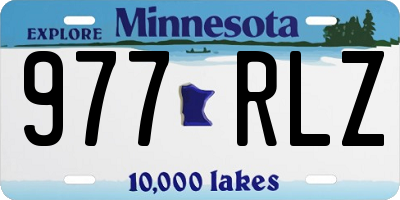 MN license plate 977RLZ