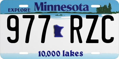 MN license plate 977RZC