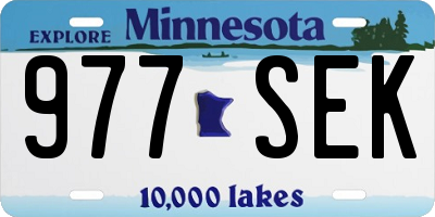 MN license plate 977SEK