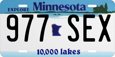 MN license plate 977SEX