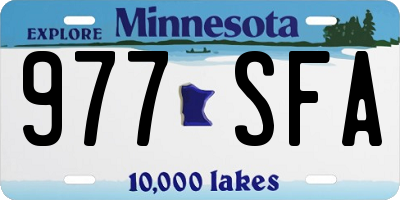 MN license plate 977SFA