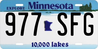 MN license plate 977SFG