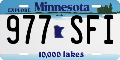 MN license plate 977SFI