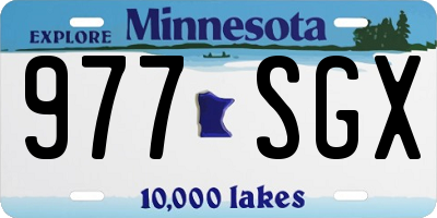 MN license plate 977SGX