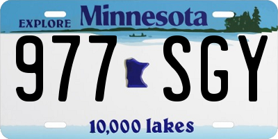 MN license plate 977SGY