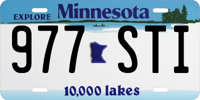 MN license plate 977STI