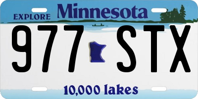 MN license plate 977STX
