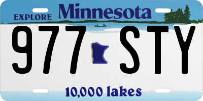 MN license plate 977STY