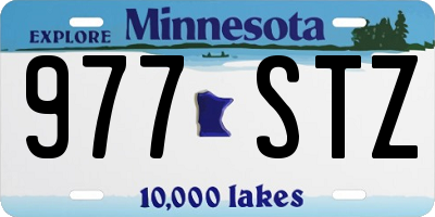 MN license plate 977STZ