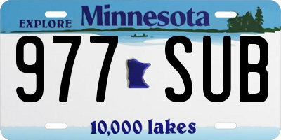 MN license plate 977SUB