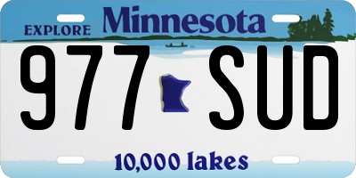 MN license plate 977SUD
