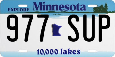 MN license plate 977SUP