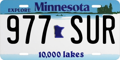 MN license plate 977SUR