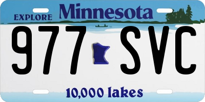 MN license plate 977SVC