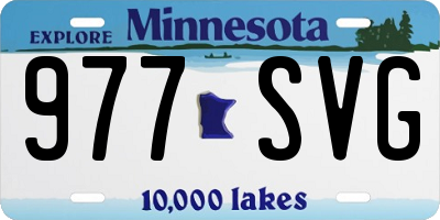 MN license plate 977SVG