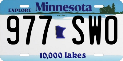 MN license plate 977SWO