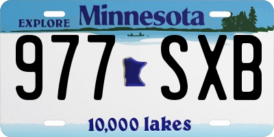 MN license plate 977SXB