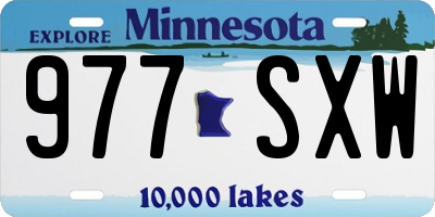 MN license plate 977SXW