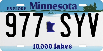 MN license plate 977SYV