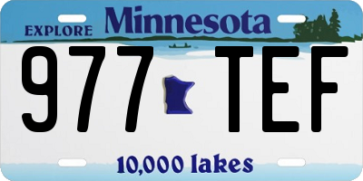 MN license plate 977TEF