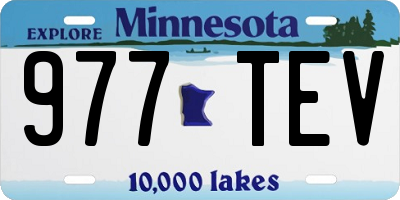 MN license plate 977TEV