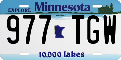 MN license plate 977TGW