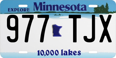 MN license plate 977TJX