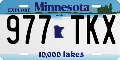 MN license plate 977TKX