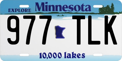 MN license plate 977TLK