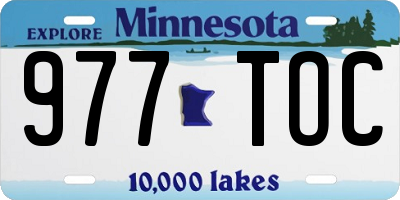 MN license plate 977TOC
