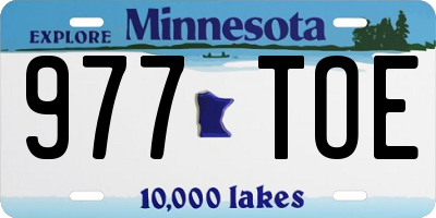 MN license plate 977TOE