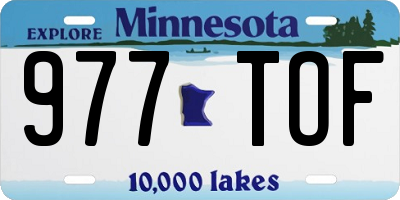 MN license plate 977TOF
