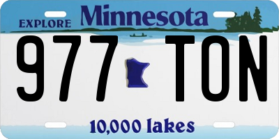 MN license plate 977TON