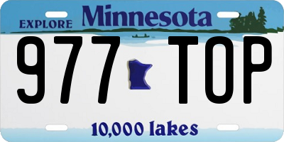 MN license plate 977TOP