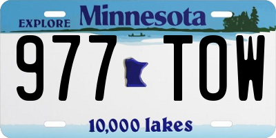 MN license plate 977TOW
