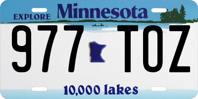 MN license plate 977TOZ
