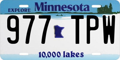 MN license plate 977TPW