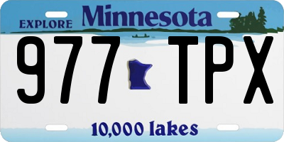 MN license plate 977TPX