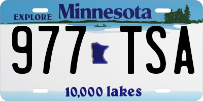 MN license plate 977TSA