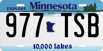 MN license plate 977TSB