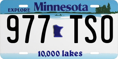 MN license plate 977TSO