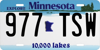 MN license plate 977TSW