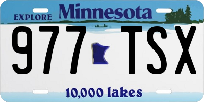 MN license plate 977TSX