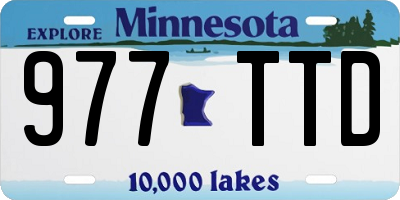 MN license plate 977TTD