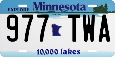 MN license plate 977TWA