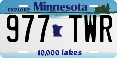 MN license plate 977TWR