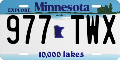 MN license plate 977TWX