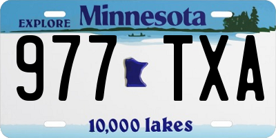 MN license plate 977TXA