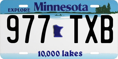MN license plate 977TXB